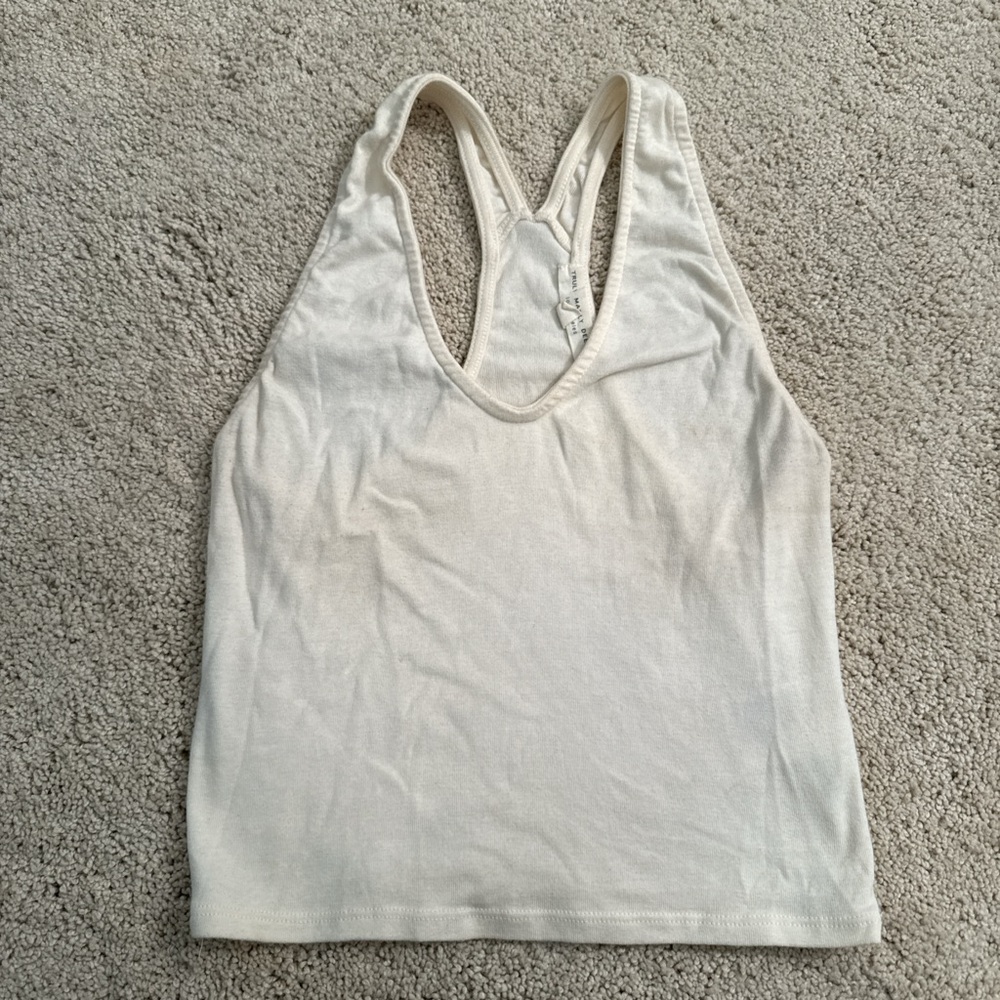 American Threads Ivory Tank Top